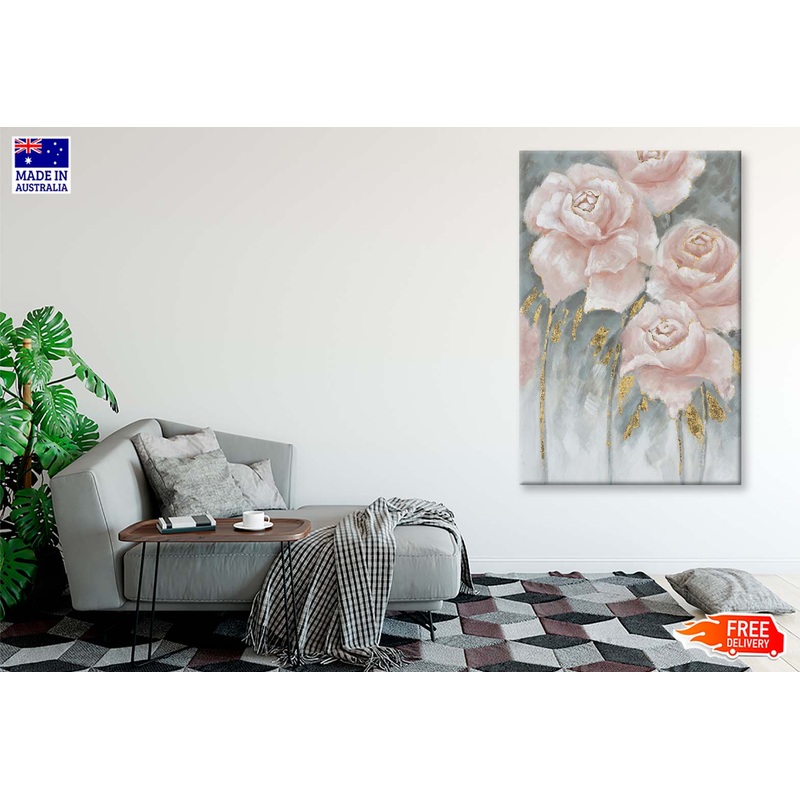 A Piece of Blooming Flowers, Pink Wall Art Limited Edition High Quality Print
