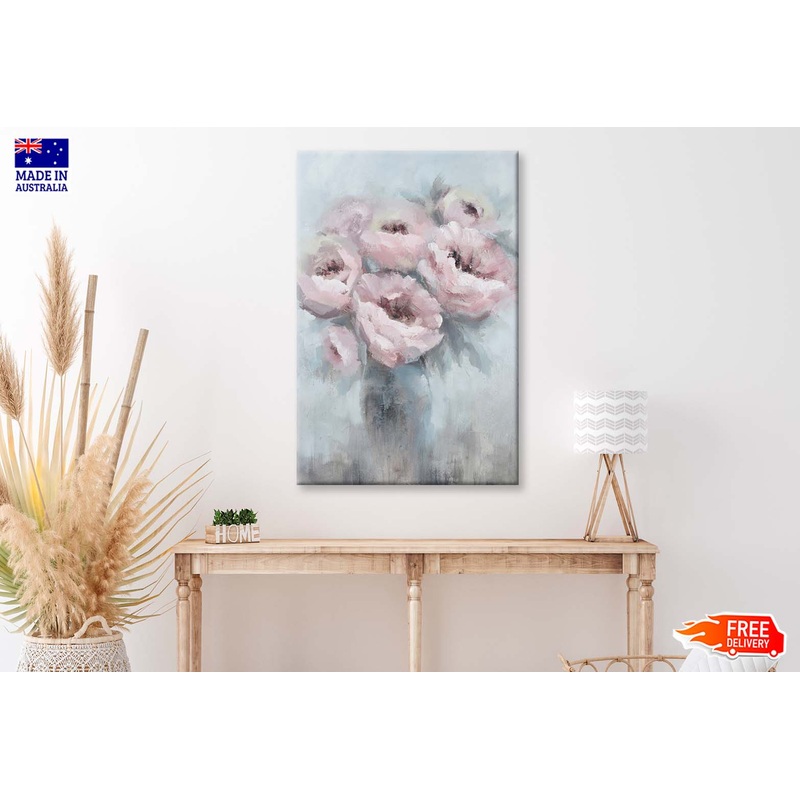 An Impression of Flowers, Pink Wall Art Limited Edition High Quality Print