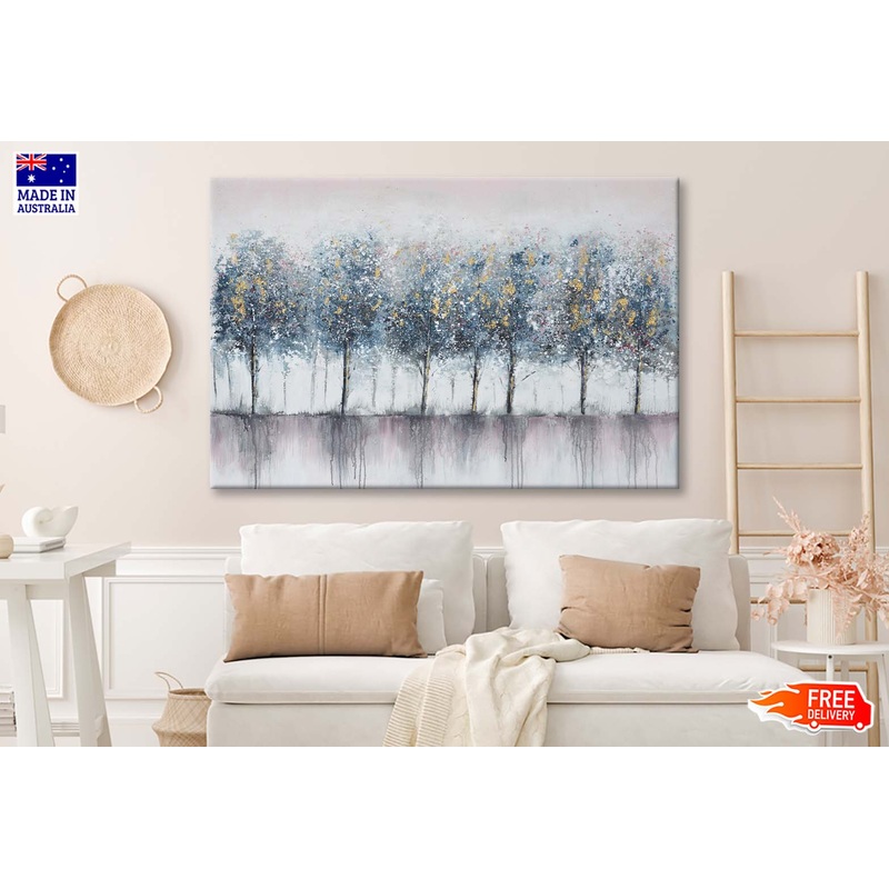 Blue-Grey, Woods Art Oil Painting Wall Art Limited Edition High Quality Print