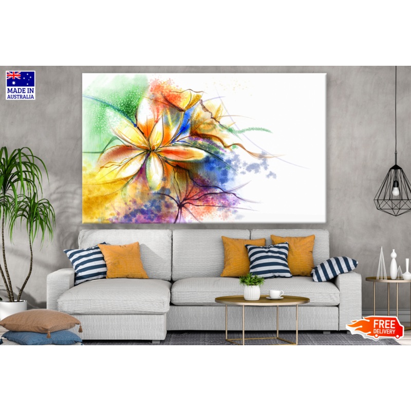 Abstract Watercolour Flower Painting Print 100% Australian Made