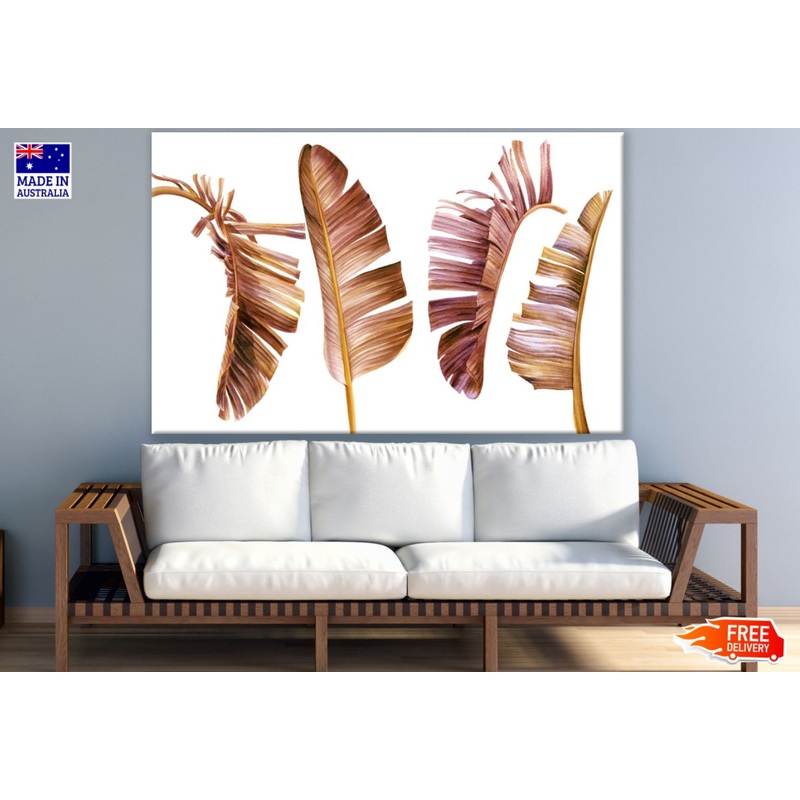 Brown Leaves Watercolor Painting Print 100% Australian Made