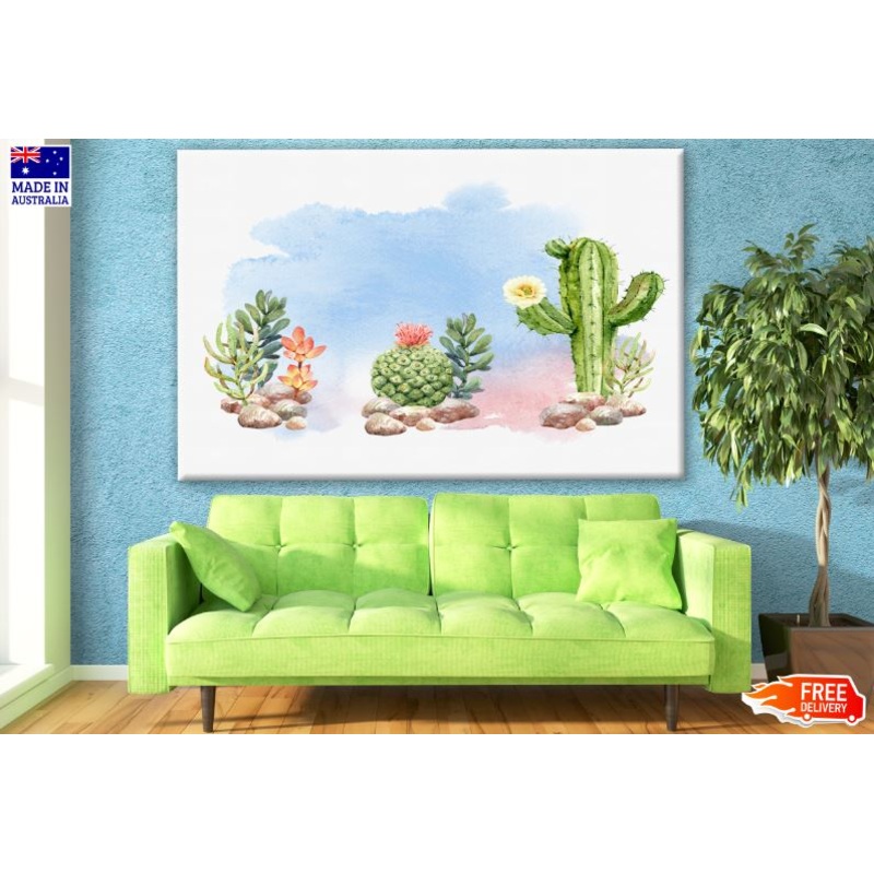 Cactus Plants Watercolor Painting Print 100% Australian Made