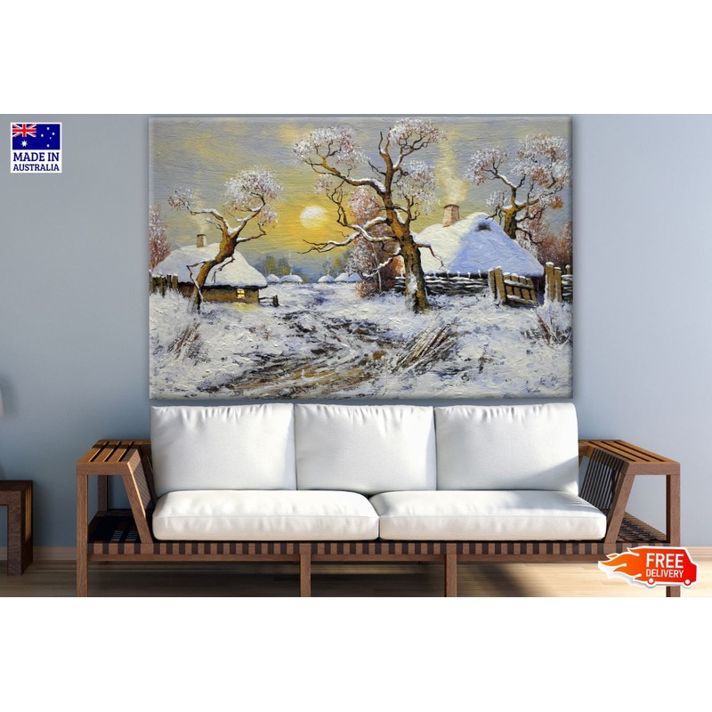 Village Watercolor Painting Print 100% Australian Made