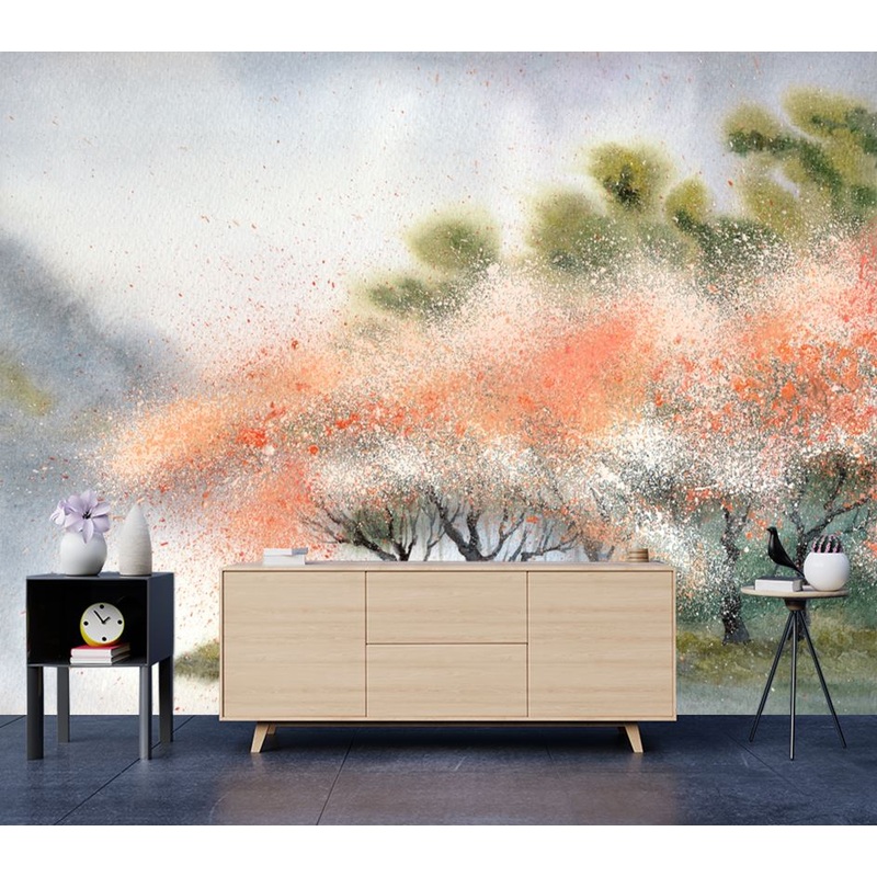 Wallpaper Murals Peel and Stick Removable Stunning Nature Watercolor Painting High Quality