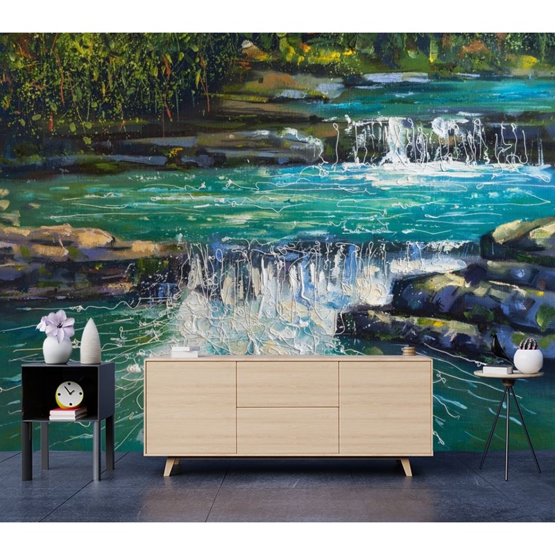 Wallpaper Murals Peel and Stick Removable Waterfall Painting High Quality
