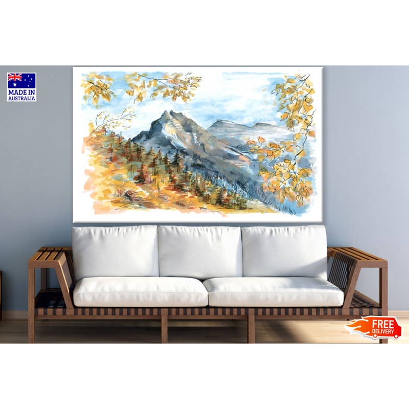 Watercolor Landscape Painting Print 100% Australian Made