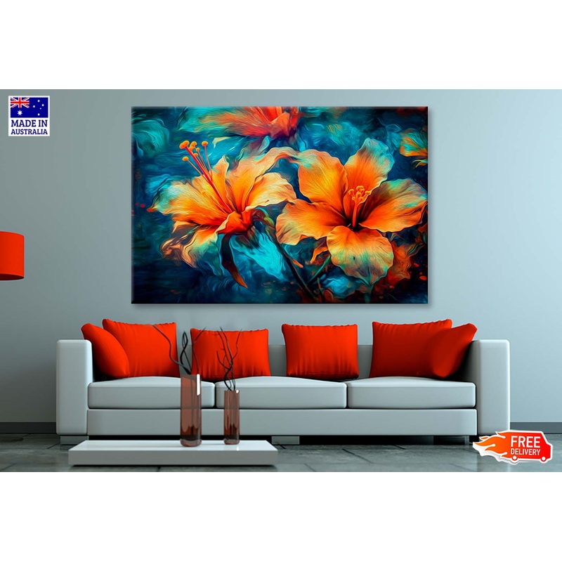 Abstract Flowers Oil Painting Wall Art Limited Edition High Quality Print