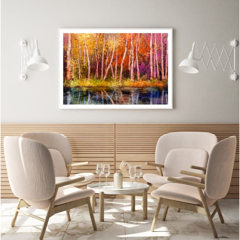 Autumn Forest Oil Painting Home Decor Premium Quality Poster Print Choose Your Sizes