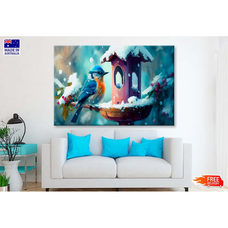 Beautiful Small Bird in Garden Wall Art Limited Edition High Quality Print