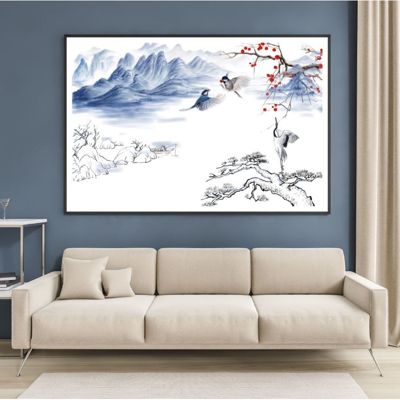 Bird & Nature Landscape Watercolor Painting Home Decor Premium Quality Poster Print Choose Your Sizes