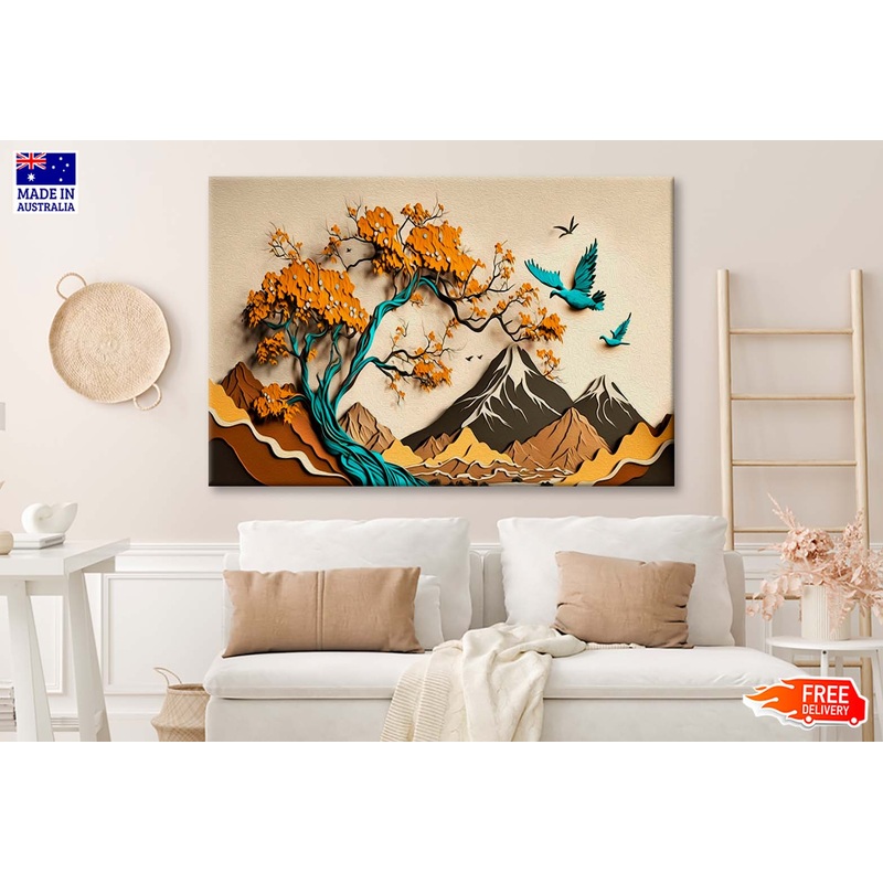 Black and Gray Mountains Wall Art Limited Edition High Quality Print