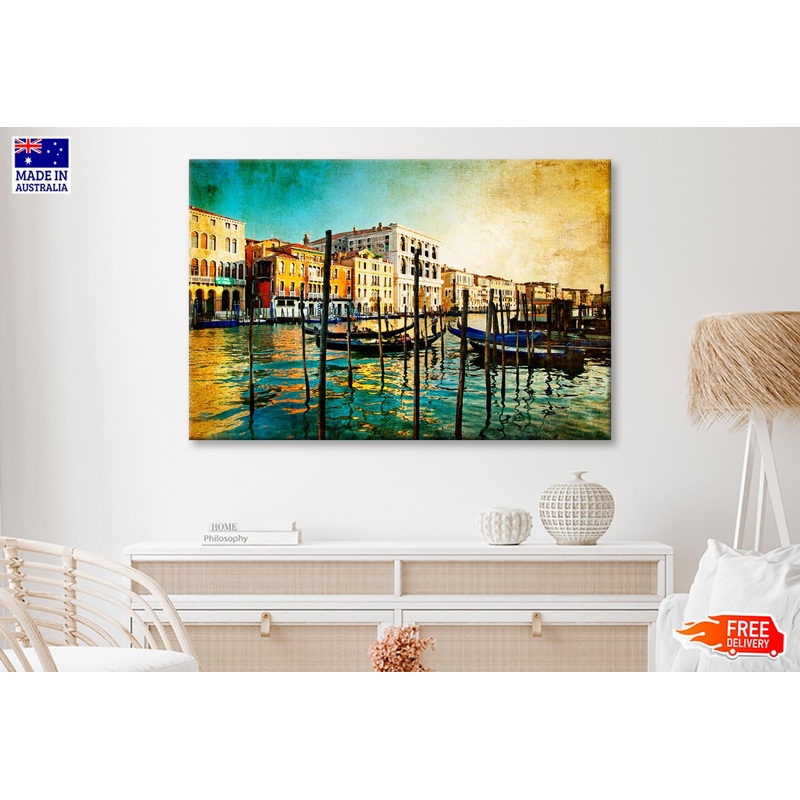 Amazing Venice - Artwork in Painting Style Wall Art Decor 100% Australian Made