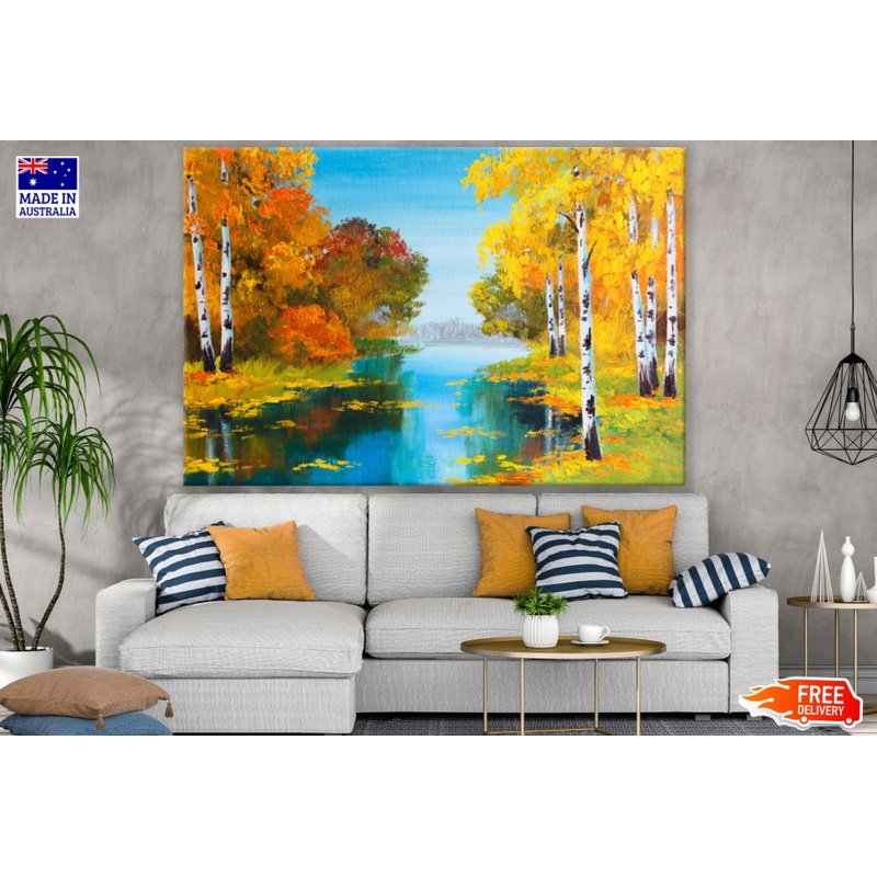 Autumn Tree Forest Oil Painting Print 100% Australian Made