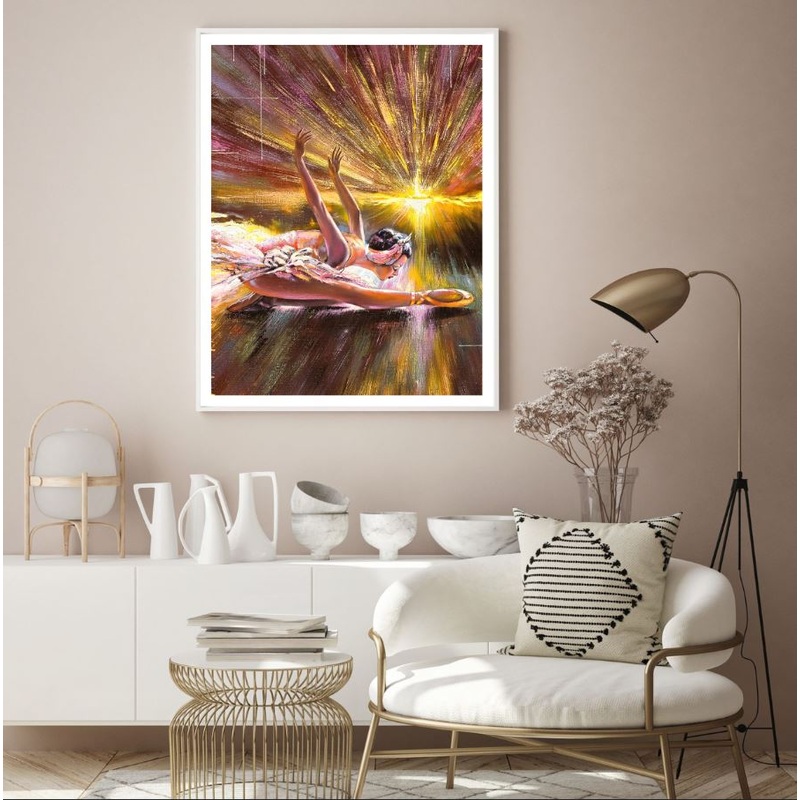 Ballerina Dancing Oil Painting Home Decor Premium Quality Poster Print Choose Your Sizes