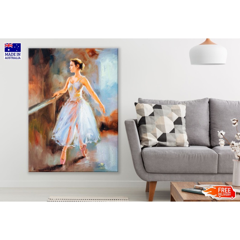 Ballerina Dancing Oil Painting Print 100% Australian Made