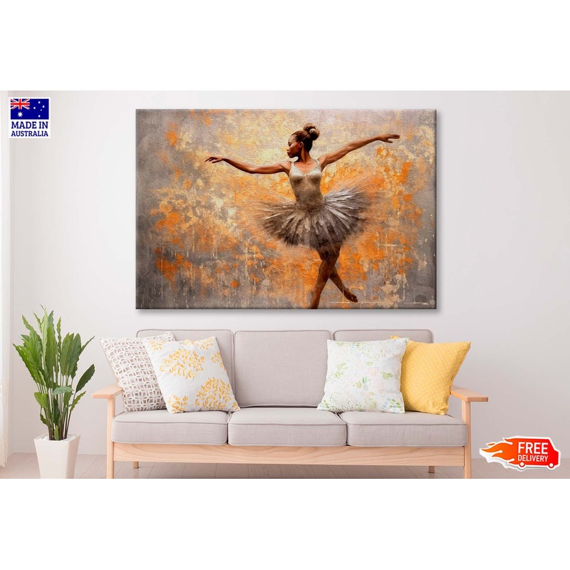 Ballerina Girl Oil Painting Wall Art Limited Edition High Quality Print