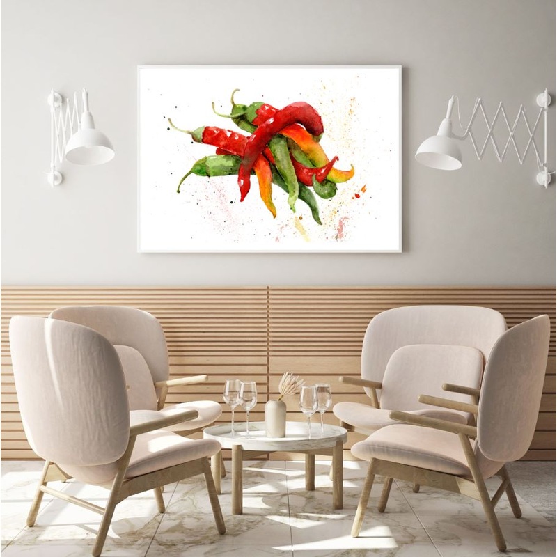 Chillie Watercolor Painting Home Decor Premium Quality Poster Print Choose Your Sizes