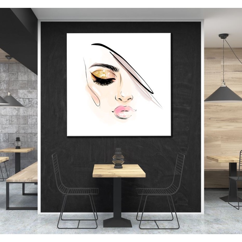 Square Canvas Woman Portrait Watercolor Painting High Quality Print 100% Australian Made