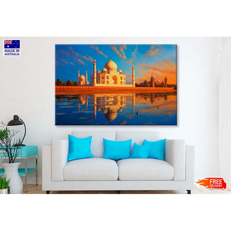 Taj Mahal & Sky View Wall Art Limited Edition High Quality Print