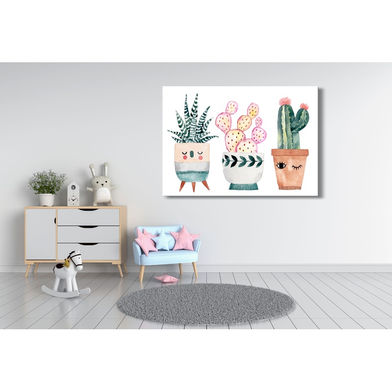 Watercolour Plants Kids Art Print 100% Australian Made