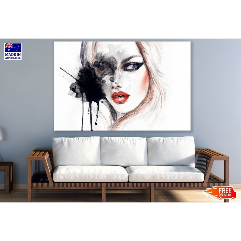 Abstract Woman Face Watercolor Painting Print 100% Australian Made
