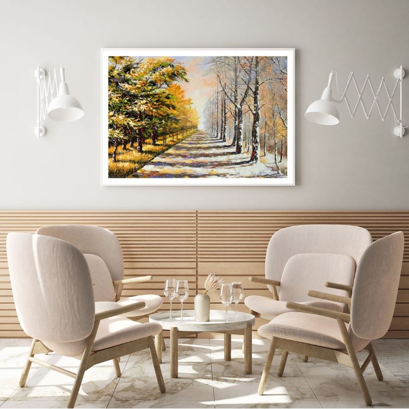 Autumn & Winter Forests Oil Paint Home Decor Premium Quality Poster Print Choose Your Sizes