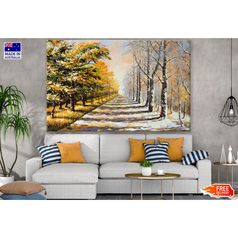 Autumn & Winter Forests Oil Paint Print 100% Australian Made