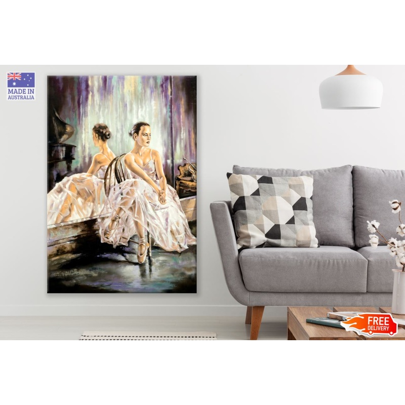 Ballerina on a Chair Painting Print 100% Australian Made