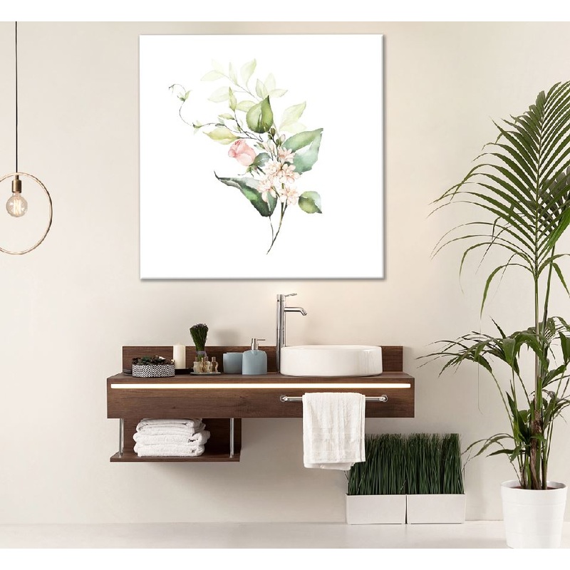 Square Canvas Rose Flowers Plant Painting High Quality Print 100% Australian Made