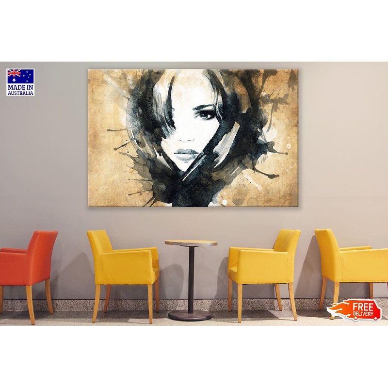 Woman Face Abstract Watercolor Painting Print 100% Australian Made
