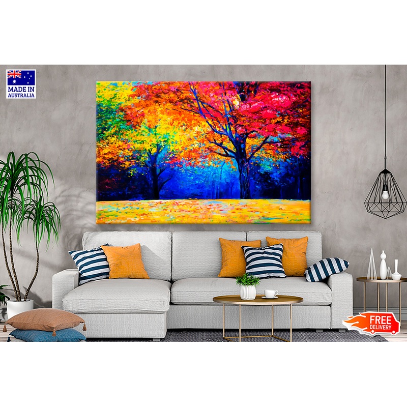 Autumn Tree Forest Oil Painting Wall Art Limited Edition High Quality Print