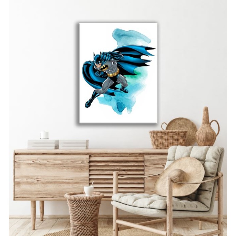 Batman Superhero's Watercolour Arts Print Premium Canvas Ready to Hang High Quality choose sizes