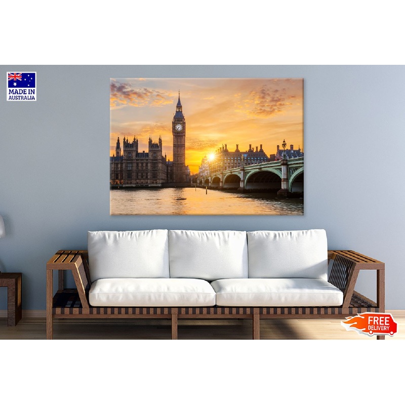 Big Ben Westminster Bridge Sunset Photograph Print 100% Australian Made