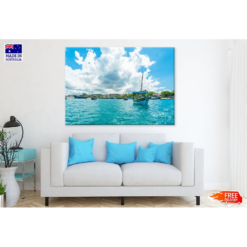 Boats Port Stone Town Tanzania Photograph Print 100% Australian Made