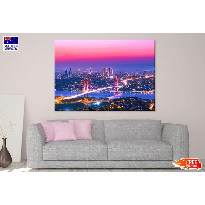 Bosphorus Bridge Sunset Istanbul Photograph Print 100% Australian Made