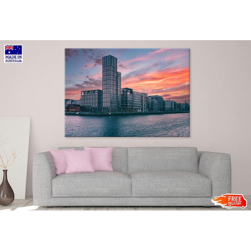 City River & Buildings Copenhagen Photograph Print 100% Australian Made