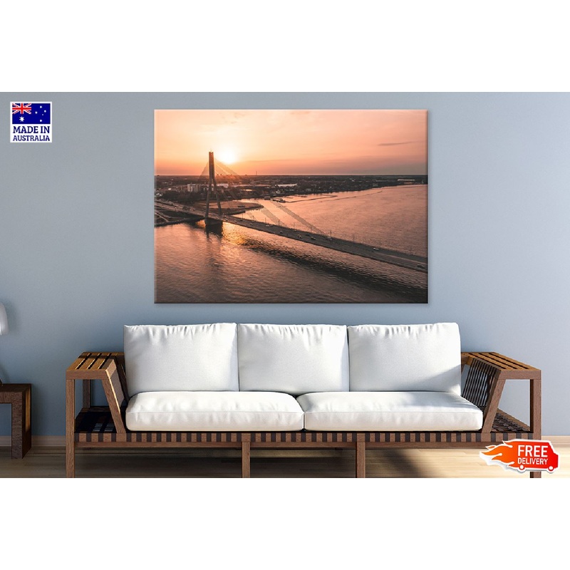 Daugava River Sunset Photograph in Latvia Print 100% Australian Made