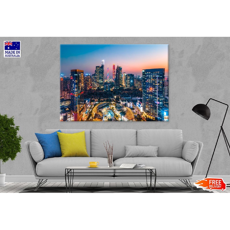 Guangzhou City Night View Photograph Print 100% Australian Made