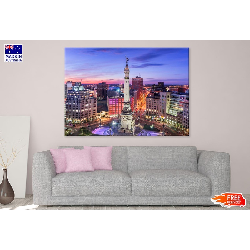 Indianapolis Skyline Monument Photograph USA Print 100% Australian Made