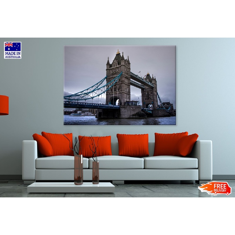 London Bridge & Cloudy Sky View Photograph Print 100% Australian Made