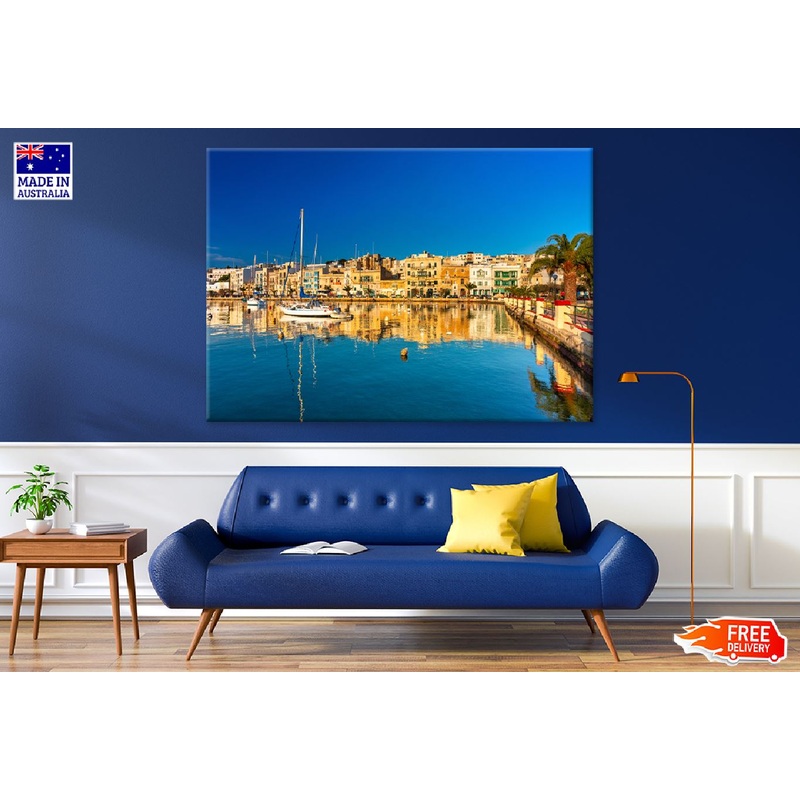 Marina of Birgu at Sunset Malta Photograph Print 100% Australian Made