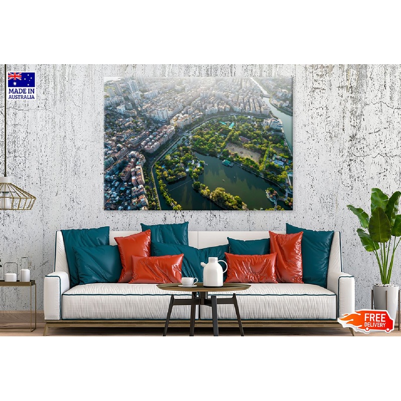 Old Town Shantou City Aerial View Photograph Print 100% Australian Made