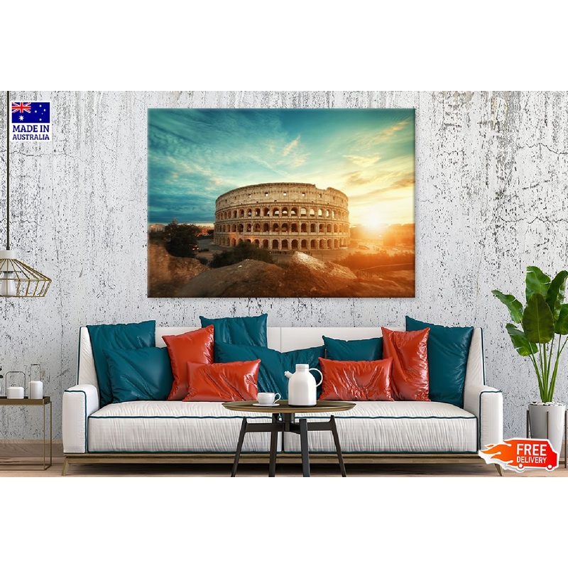 Roman Colosseum Sunrise View Photograph Print 100% Australian Made