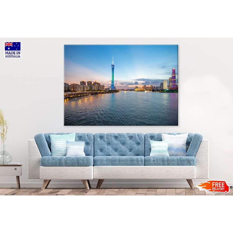 Skyline View in Guangzhou Photograph China Print 100% Australian Made