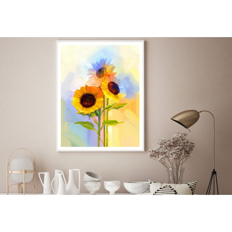 Sunflowers Watercolor Painting Home Decor Premium Quality Poster Print Choose Your Sizes