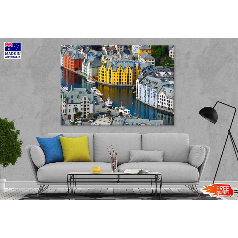 Aksla City Sea Port View Photograph Norway Print 100% Australian Made