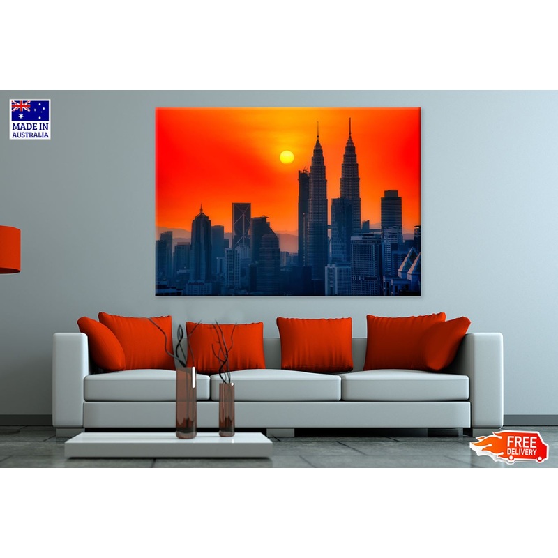 Kuala Lumpur City Sunrise Scenery Photograph Print 100% Australian Made