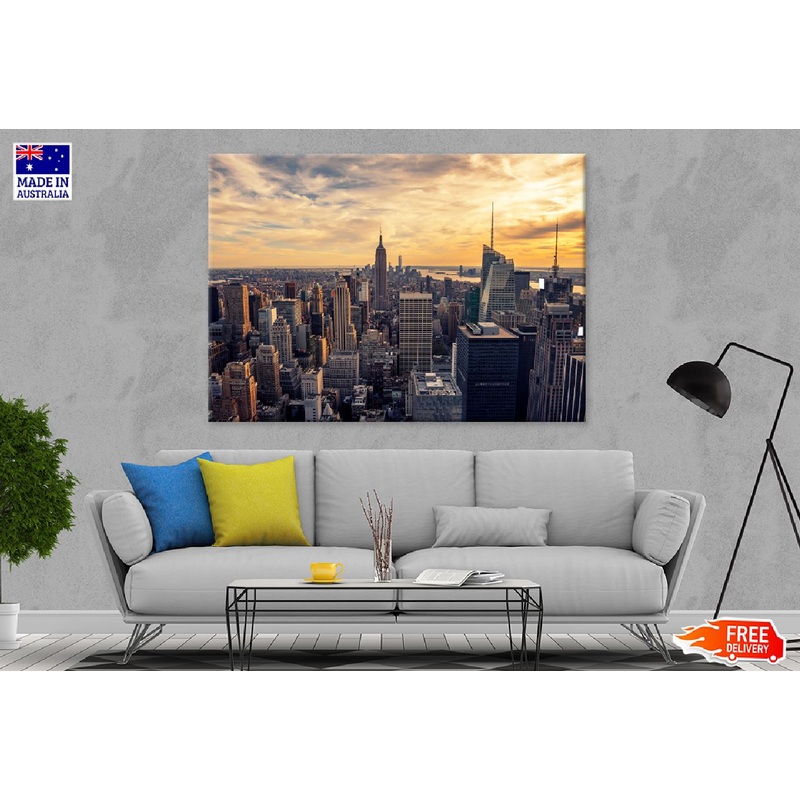 Manhattan Cityscape Sunset View Photograph Print 100% Australian Made
