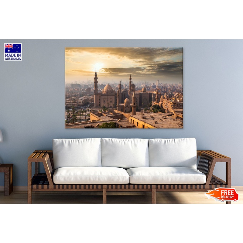 Mosque Madrassa Citadel Sunset View Photograph Print 100% Australian Made
