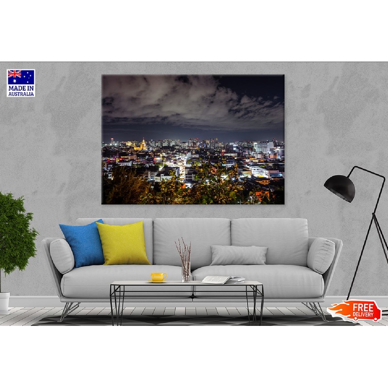 Night View in Suwon Hwasung Photograph Print 100% Australian Made